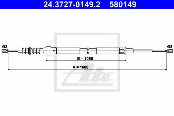 PEX 4.1287 Трос, стоянкова гальмівна система