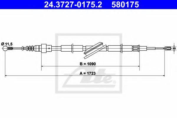PEX 4.1537 Трос, стоянкова гальмівна система