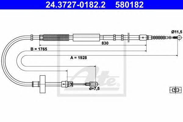PEX 4.1777 Трос, стоянкова гальмівна система