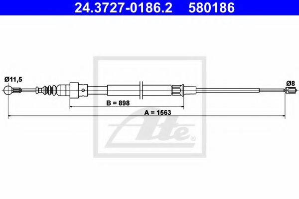 PEX 4.1775 Трос, стоянкова гальмівна система