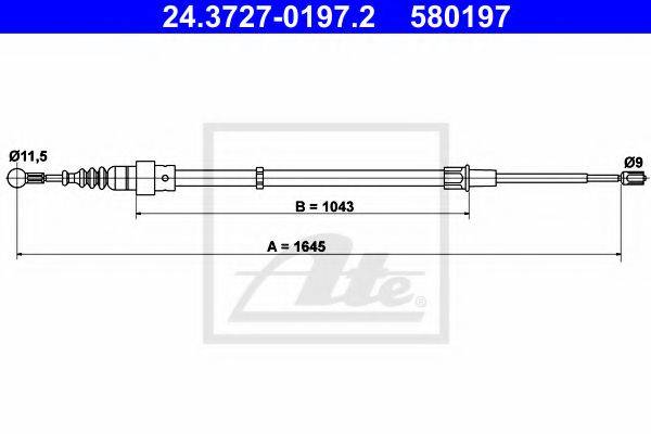 CEF SK02107 Трос, стоянкова гальмівна система