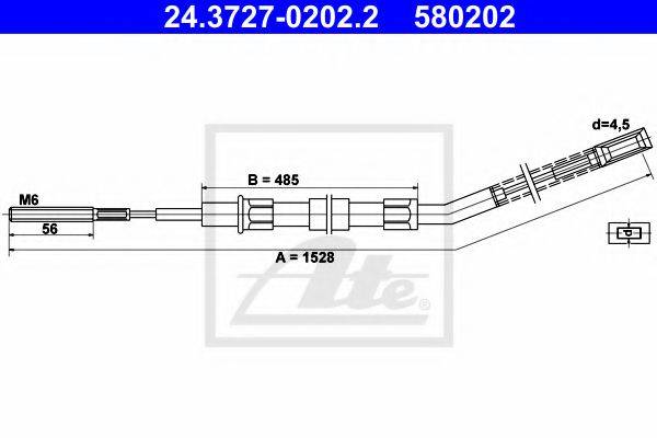 PEX 40067 Трос, стоянкова гальмівна система
