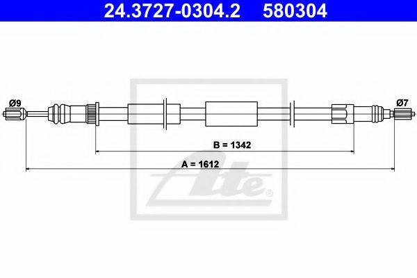 PEX 41.011 Трос, стоянкова гальмівна система