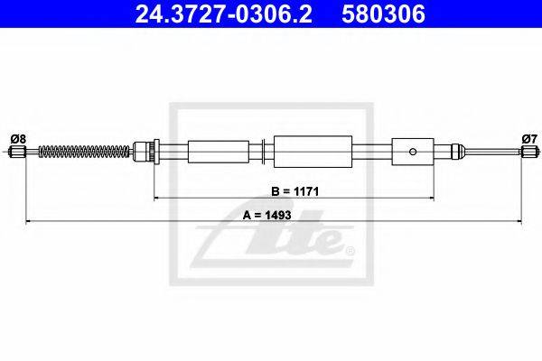 PEX 4.1171 Трос, стоянкова гальмівна система