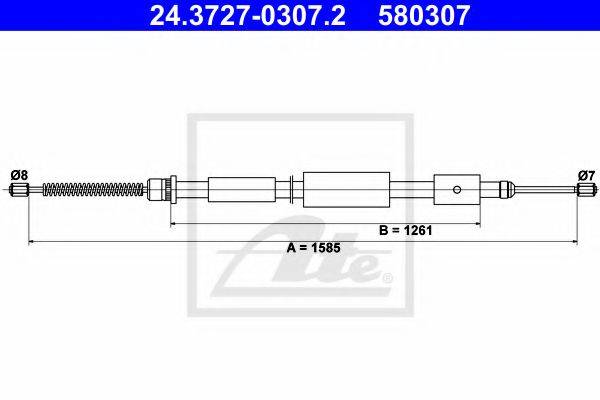 PEX 4.1170 Трос, стоянкова гальмівна система