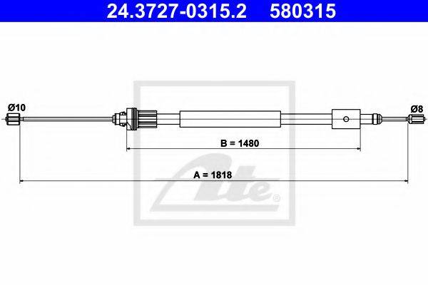 PEX 4.1302 Трос, стоянкова гальмівна система