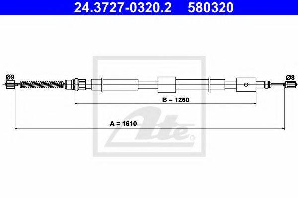 PEX 4.1313 Трос, стоянкова гальмівна система