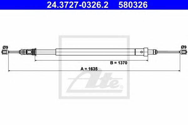 PEX 4.1307 Трос, стоянкова гальмівна система