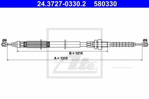 PEX 4.1528 Трос, стоянкова гальмівна система
