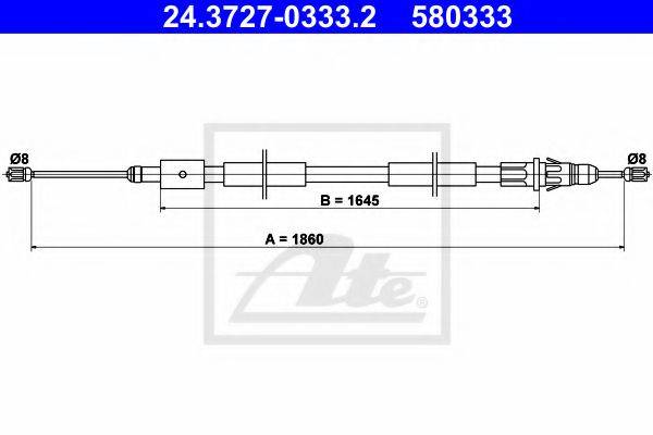 PEX 4.1784 Трос, стоянкова гальмівна система