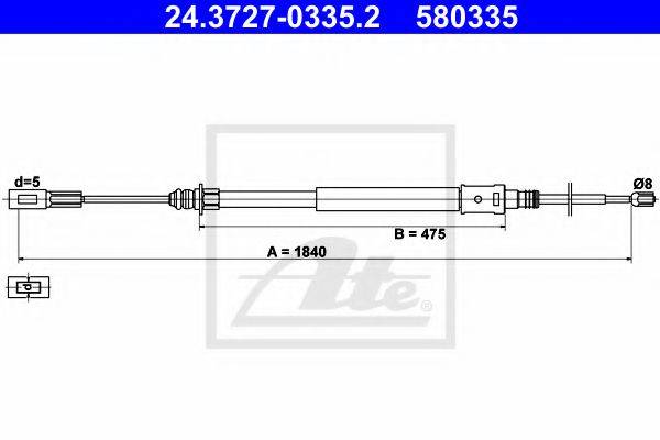 PEX 4.1566 Трос, стоянкова гальмівна система