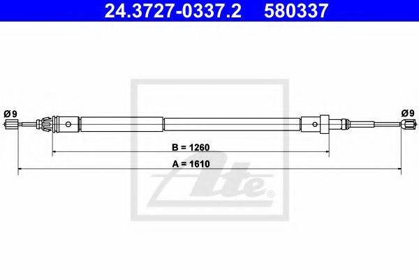 PEX 4.1305 Трос, стоянкова гальмівна система