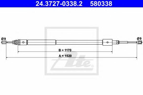 PEX 4.1306 Трос, стоянкова гальмівна система