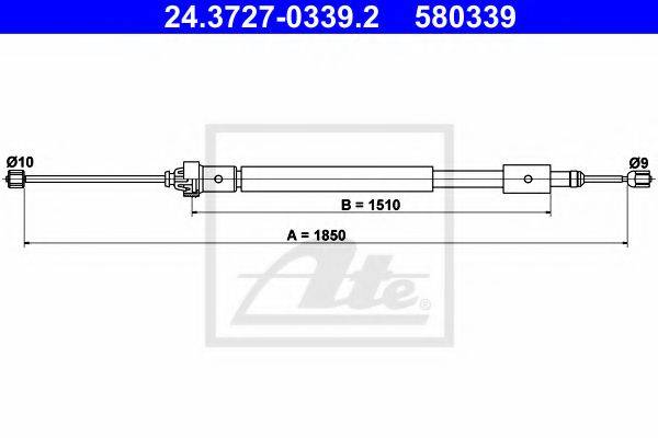 PEX 4.1567 Трос, стоянкова гальмівна система