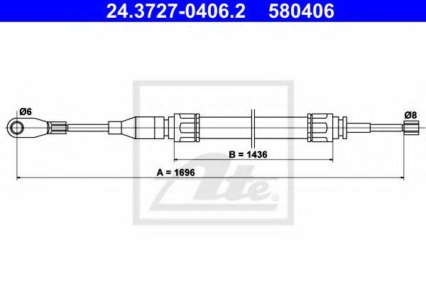 PEX 4.0132 Трос, стоянкова гальмівна система