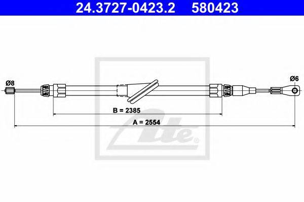 PEX 4.1405 Трос, стоянкова гальмівна система