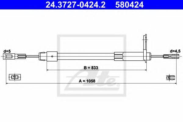 PEX 4.1401 Трос, стоянкова гальмівна система