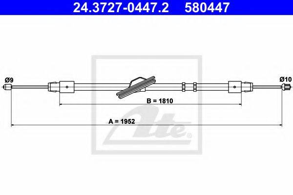 PEX 4.1766 Трос, стоянкова гальмівна система