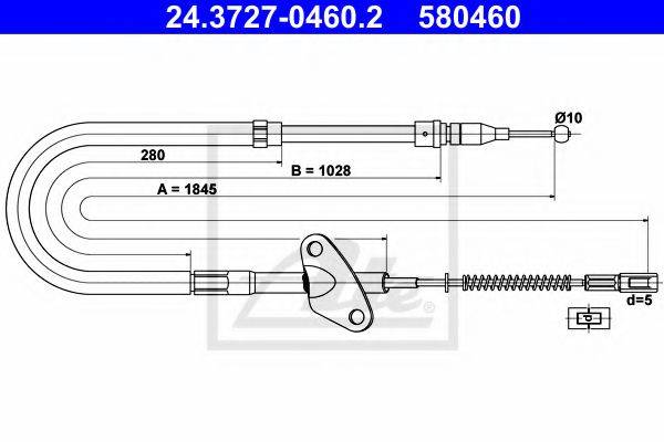 PEX 4.1270 Трос, стоянкова гальмівна система