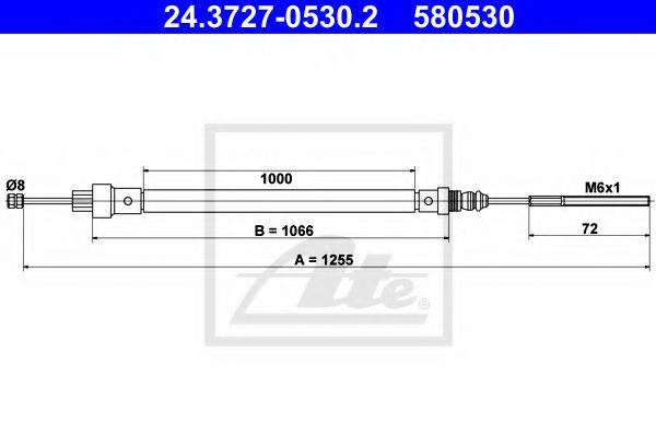 PEX 4.1024 Трос, стоянкова гальмівна система