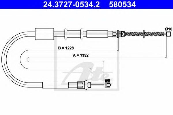PEX 4.1143 Трос, стоянкова гальмівна система