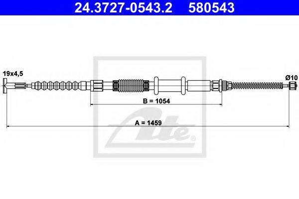 PEX 4.1325 Трос, стоянкова гальмівна система