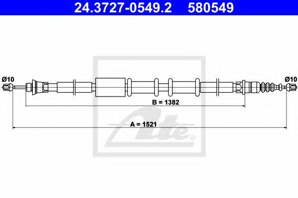 PEX 4.1018 Трос, стоянкова гальмівна система