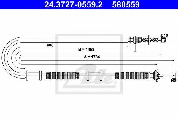 PEX 4.1750 Трос, стоянкова гальмівна система