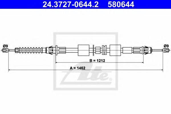 PEX 41.033 Трос, стоянкова гальмівна система