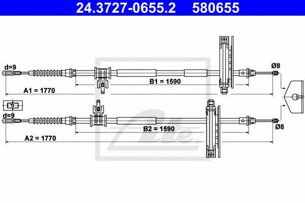 PEX 4.1352 Трос, стоянкова гальмівна система