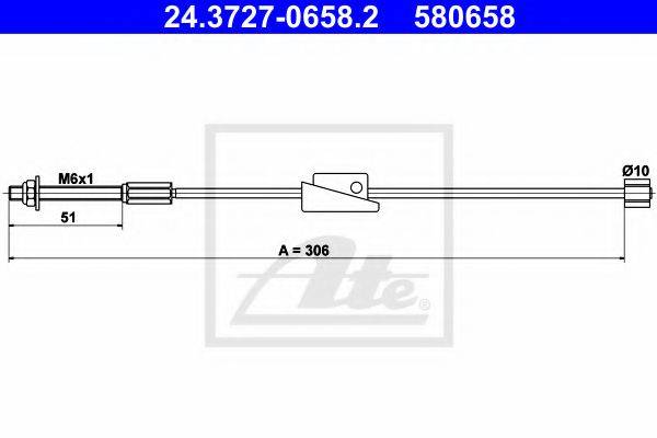 PEX 4.1788 Трос, стоянкова гальмівна система
