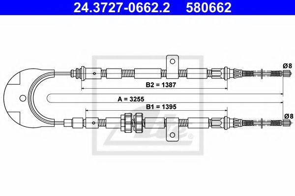 PEX 4.1030 Трос, стоянкова гальмівна система