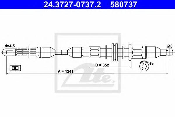 PEX 4.1059 Трос, стоянкова гальмівна система
