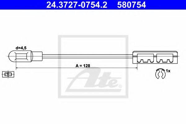 PEX 41436 Трос, стоянкова гальмівна система