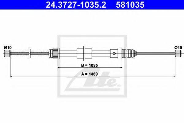 PEX 4.1461 Трос, стоянкова гальмівна система