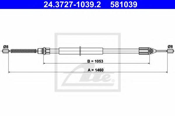 PEX 4.1456 Трос, стоянкова гальмівна система