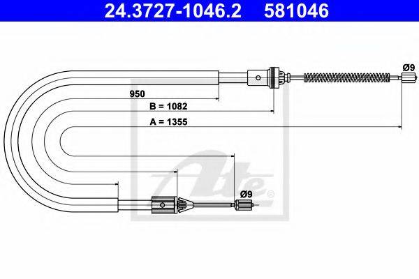 PEX 4.1451 Трос, стоянкова гальмівна система