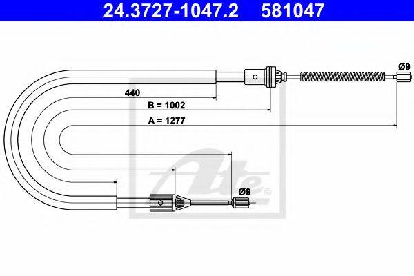 PEX 4.1450 Трос, стоянкова гальмівна система