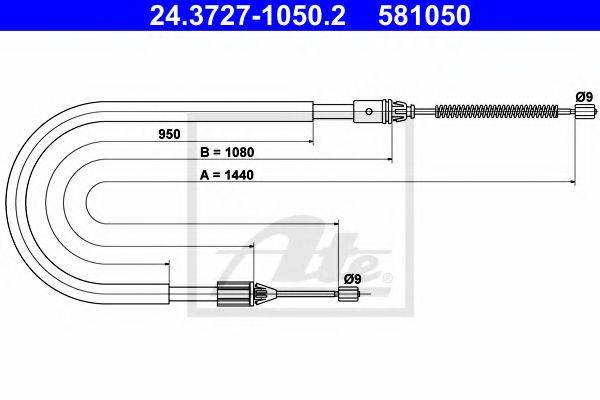 BOSCH 1987477475 Трос, стоянкова гальмівна система