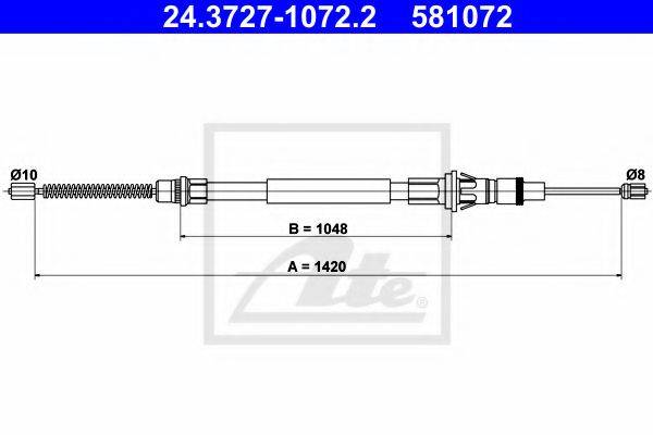 PEX 4.1604 Трос, стоянкова гальмівна система