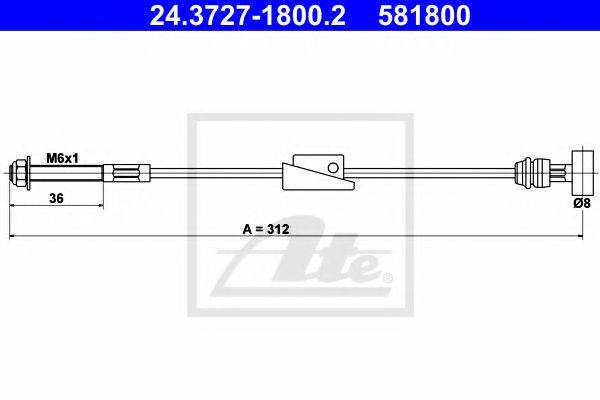 PEX 4.1341 Трос, стоянкова гальмівна система