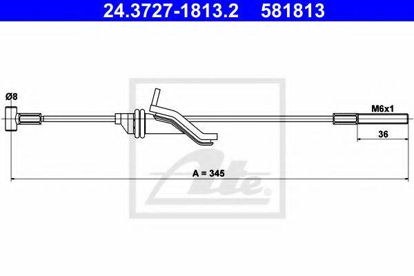 BENDIX 434522B Трос, стоянкова гальмівна система
