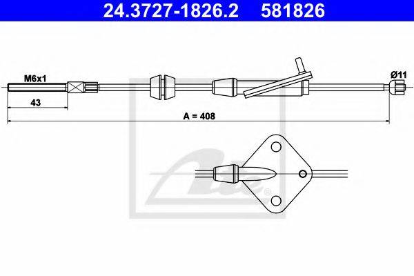BOSCH 1987482421 Трос, стоянкова гальмівна система