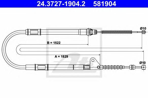 PEX 4.1479 Трос, стоянкова гальмівна система