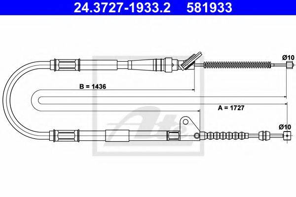 PEX 4.1071 Трос, стоянкова гальмівна система