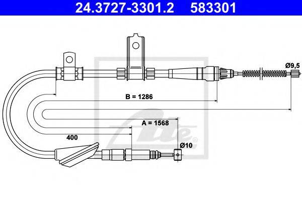 PEX 4.1622 Трос, стоянкова гальмівна система