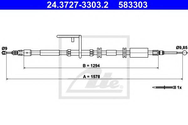 LAND ROVER LR014431 Трос, ступінчаста коробка передач
