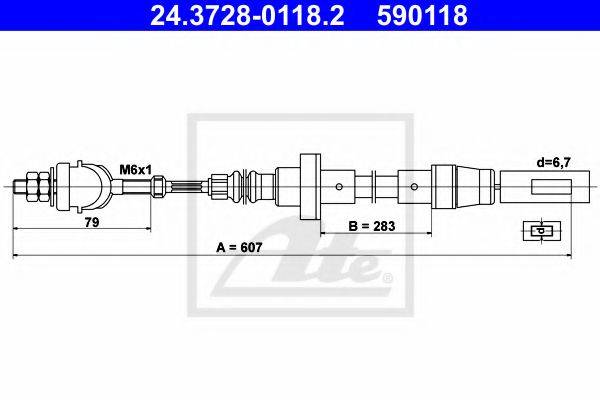 PEX 5.0501 Трос, управління зчепленням