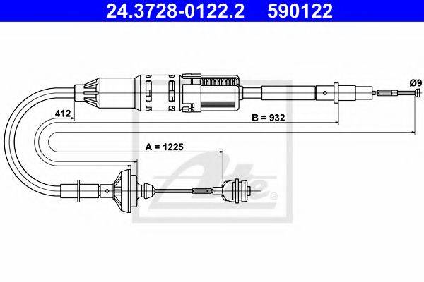 PEX 5.0510 Трос, управління зчепленням