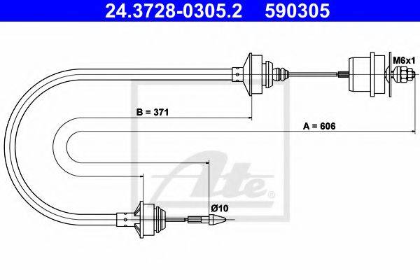 PEX 5.0588 Трос, управління зчепленням